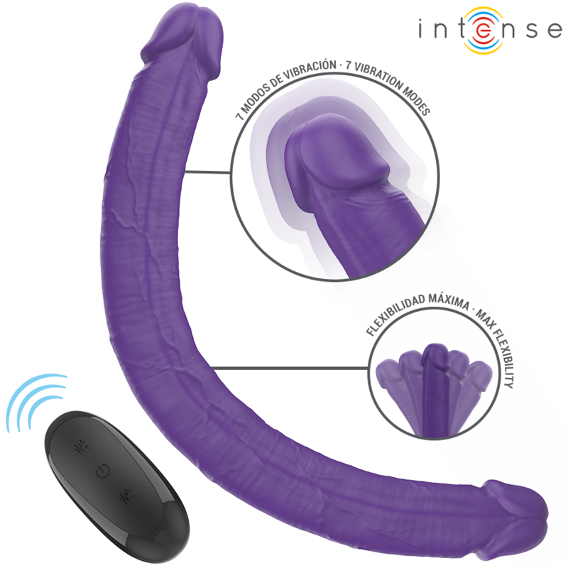 Intense - Dildo Duplo com Vibrador e Controle Remoto