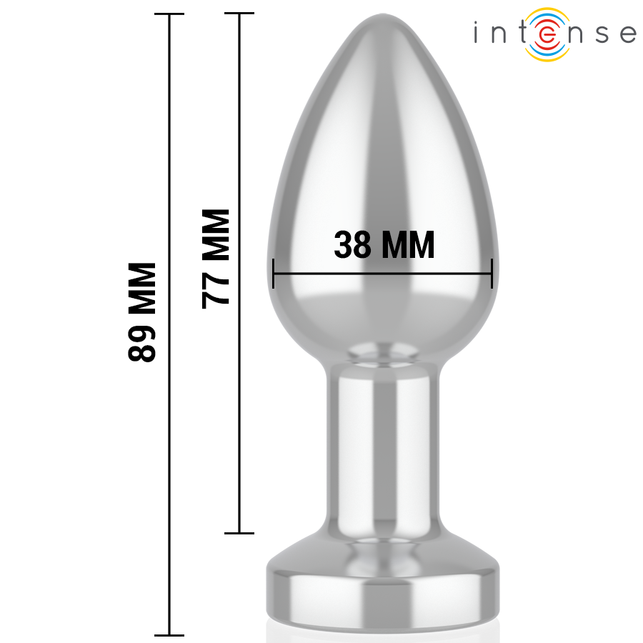 Intense - Plug anal vibratório com LED e controlo remoto