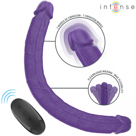 Intense - Dildo Duplo com Vibrador e Controle Remoto