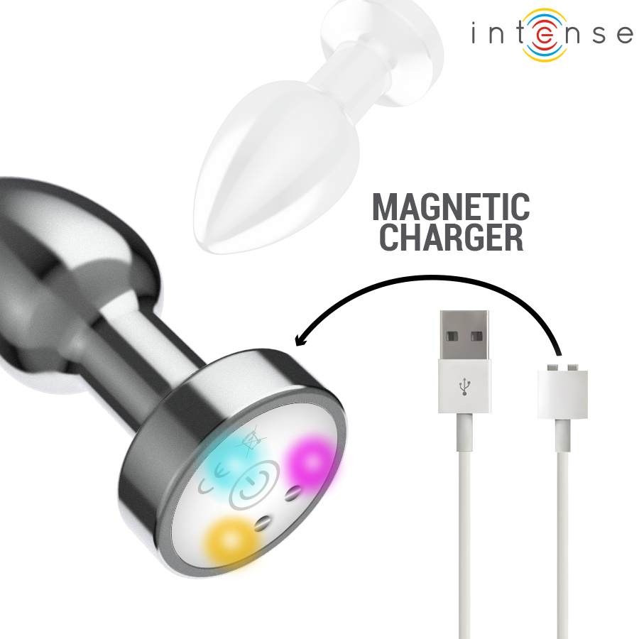 Intense - Plug anal vibratório com LED e controlo remoto